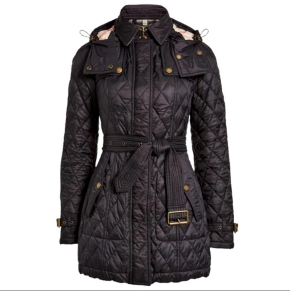 Burberry finsbridge utility quilted hooded jacket